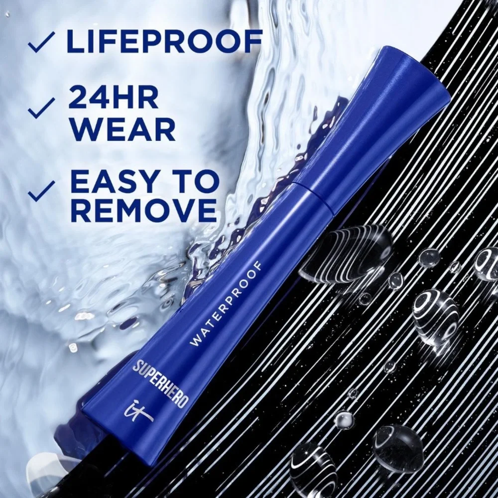 $7❤️‍🔥 It Cosmetics Superhero Volumizing Waterproof Mascara Mini 👁️🦸‍♂️ NEW